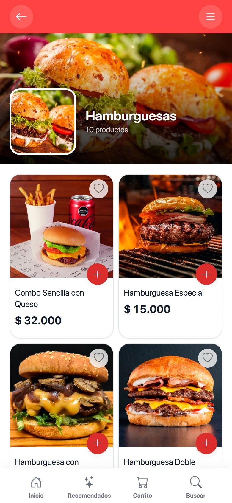 Categoría de productos en Vitrin