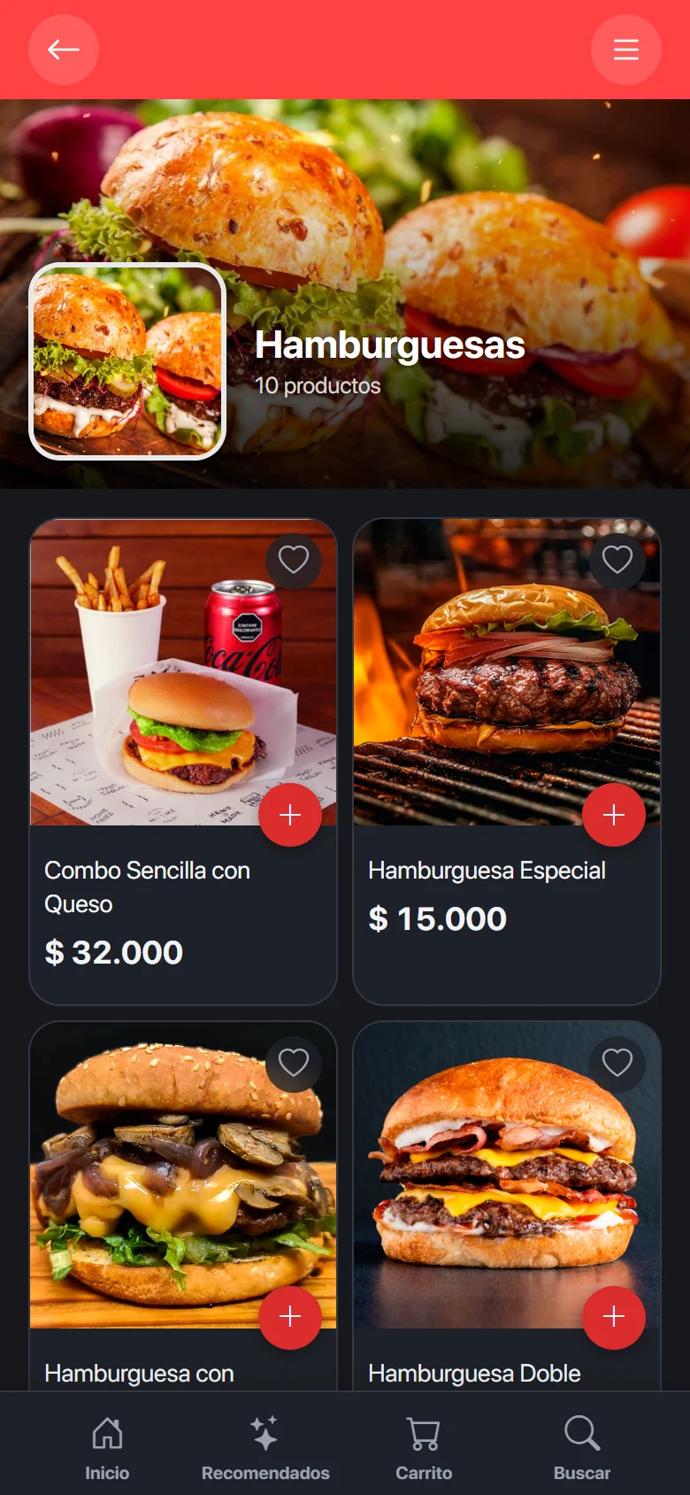 Productos de una categoría en una tienda Vitrin