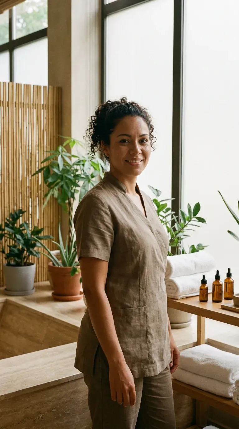 Terapeuta en un centro de bienestar